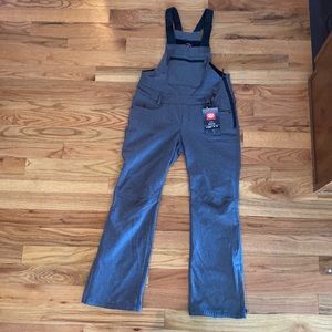 686 Womens Gray Gossip Stretch soft shell Bib, size L